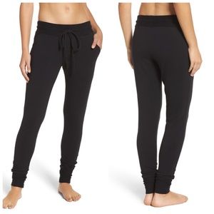 free people sunny drawstring black jogger pant